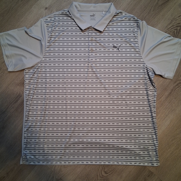 Puma Other - Puma Men's Polo Shirt with Gray Pattern